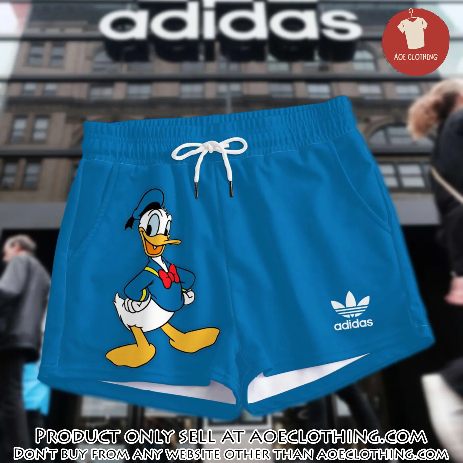 Premium donald duck in adidas women shorts lady beach shorts wms1079 aoe2611543